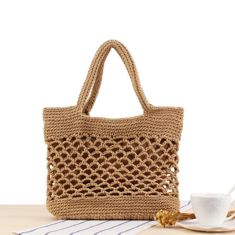 Bohemia Rattan Straw Shoulder Bag for Women