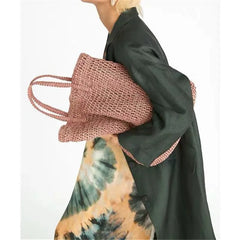 Women Straw Beach Bag Large Capacity Bohemia Shoulder Bag