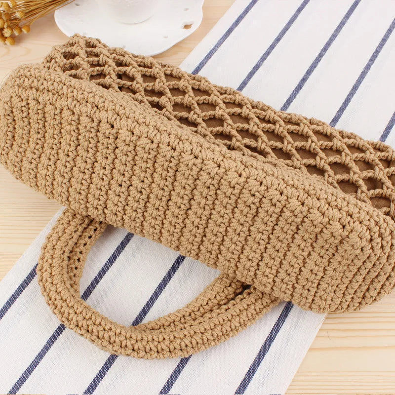 Bohemia Rattan Straw Shoulder Bag for Women