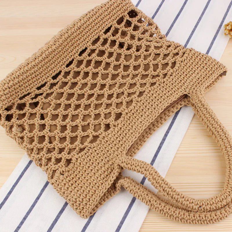 Bohemia Rattan Straw Shoulder Bag for Women