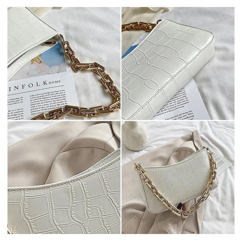 Crocodile Pattern Shoulder Bag Crossbody Purses