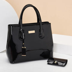 High Patent Leather Women's Shoulder Bag Tote + Card Messenger Bags