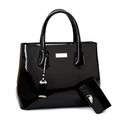 High Patent Leather Women's Shoulder Bag Tote + Card Messenger Bags