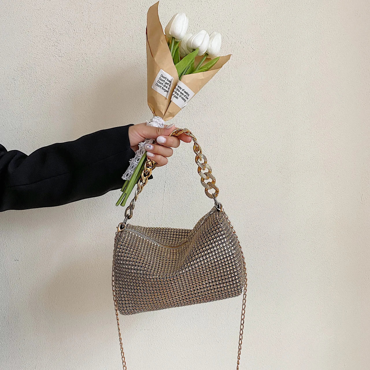 Diamond Totes Bucket Bags Casual Shoulder Messenger Bags