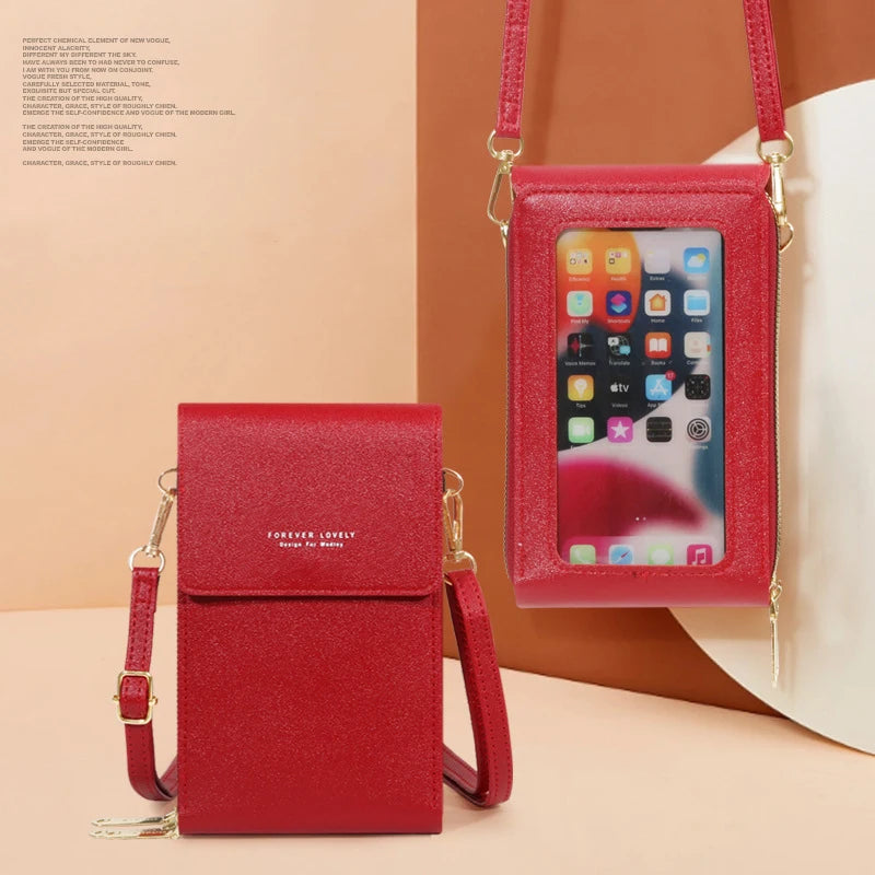 Women Handbags Zipper Crossbody Bags Touch Screen Shoulder Bags