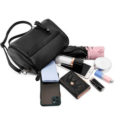 High Capacity Shoulder Bag Handbag Cowhide Leather Women Messenger Bags