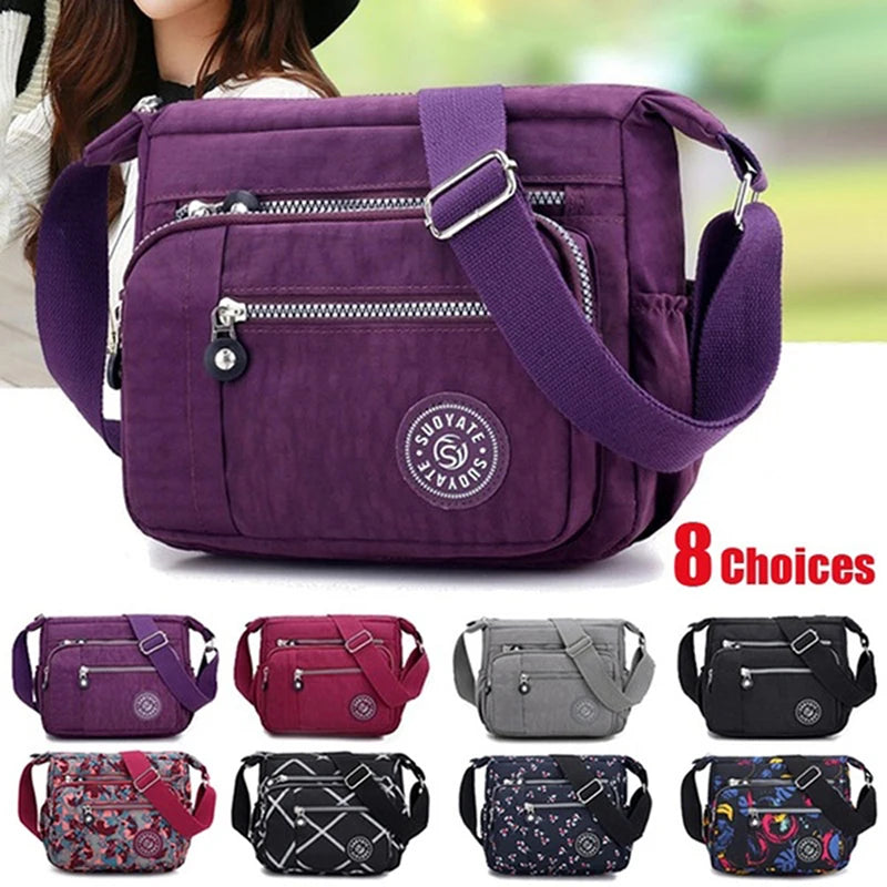 Women High Messenger Bag Waterproof Cloth Bag Shoulder Bag
