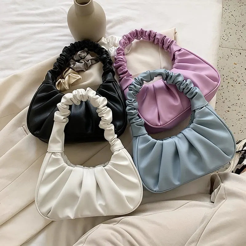Pleated Handbag and Purse Women Hobo Bag