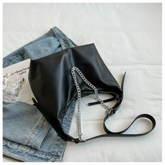 Women Hobo Shoulder Crossbody Bag PU Leather Chain Messenger