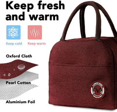 Women Insulated Lunch Bags Work Bento Pouch Food Cooler Bag