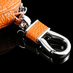 Leather Keychain Holder Car Key Wallet Zipper Key Case Bag