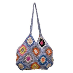 Women Knitted Retro Handbag Bohemia Style Shoulder Bag