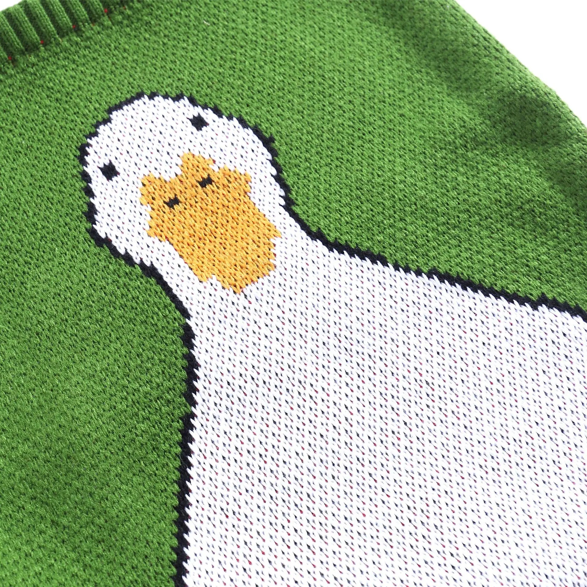 Women Knitting Shoulder Bags Duck Ladies Cartoons Handbag Casual Tote