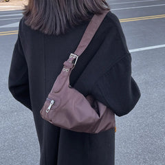 Women Nylon Dumpling Underarm Mobile Phone Bag
