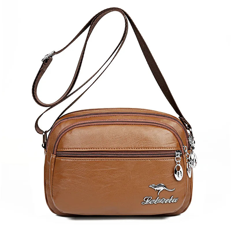 Women Lady Shoulder Multi-layer Crossbody Bag