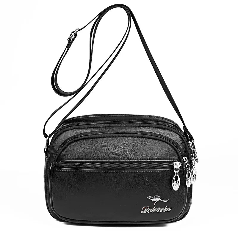 Women Lady Shoulder Multi-layer Crossbody Bag