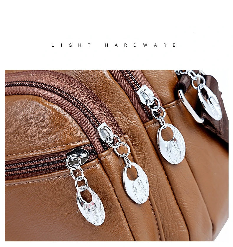 Women Lady Shoulder Multi-layer Crossbody Bag