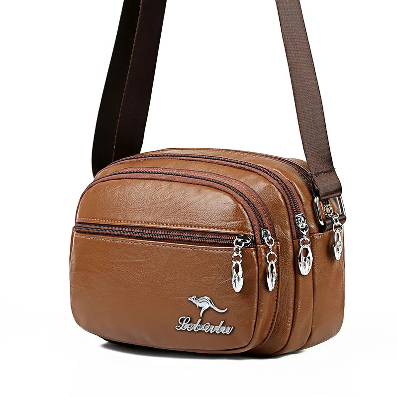 Women Lady Shoulder Multi-layer Crossbody Bag