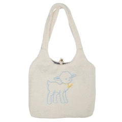 Women Shoulder Bag Large Capacity Embroidery Shopping Bag
