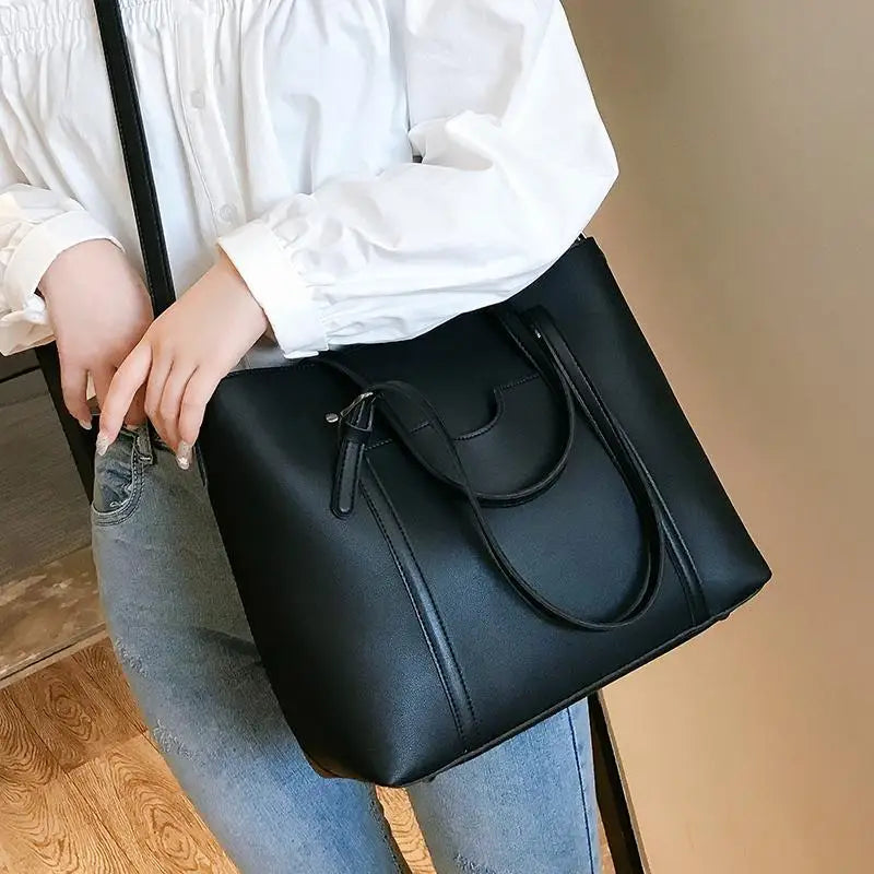 Women Large Bags Shoulder Bag Large Capacity PU Lady Handbag Tote Bag