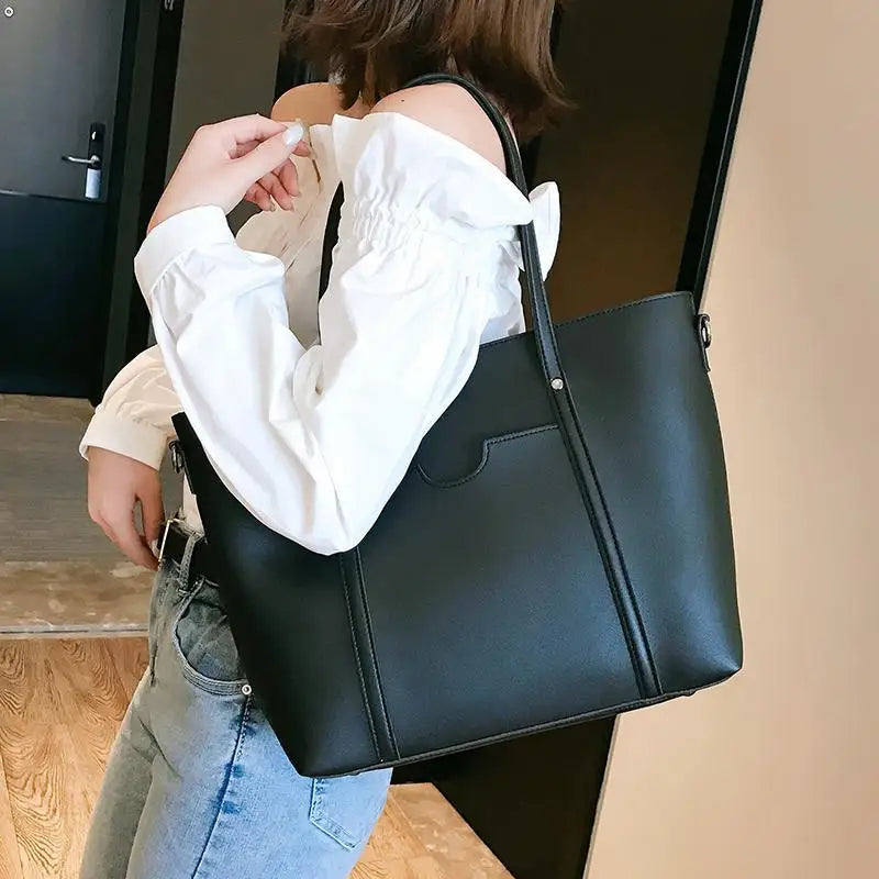 Women Large Bags Shoulder Bag Large Capacity PU Lady Handbag Tote Bag