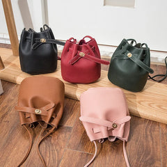 Women Bucket Crossbody Bags Mini Wide Strap Shoulder Handbags