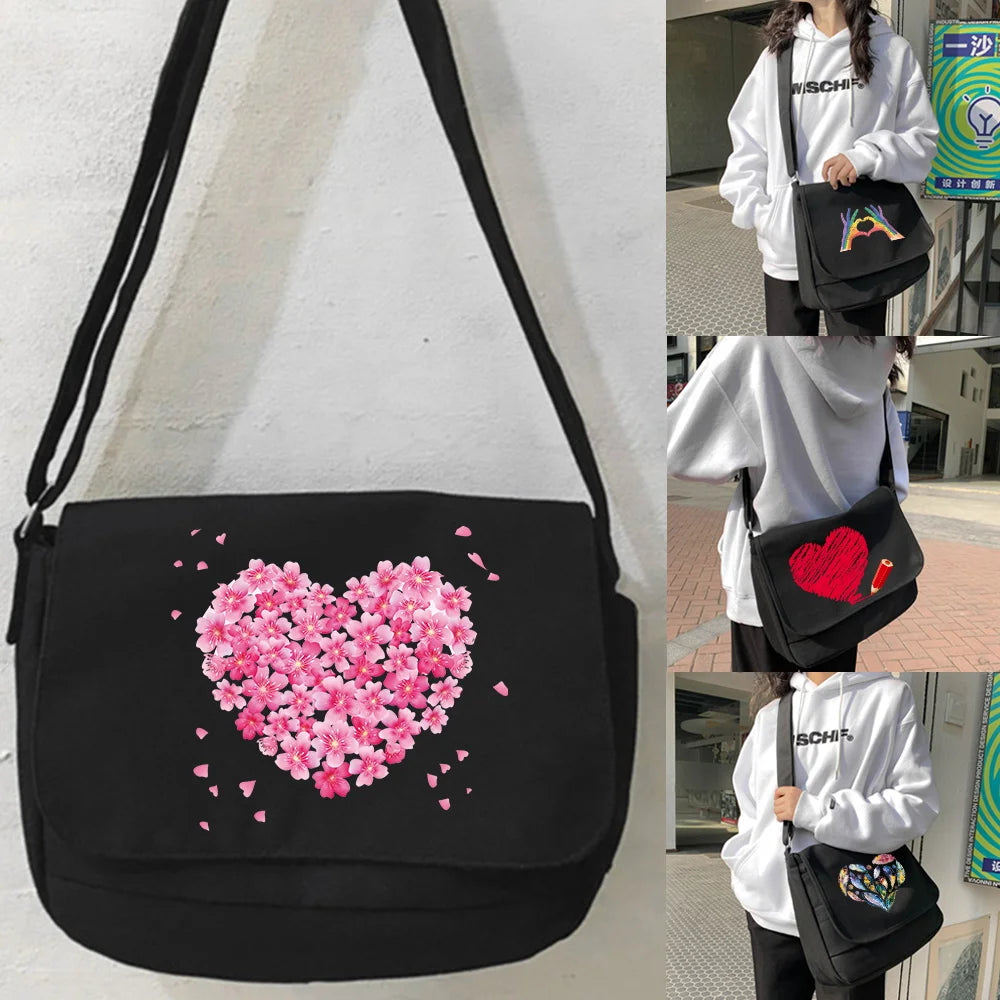 Women Large Capacity Crossbody Bag Canvas Shoulder Messenger Bags
