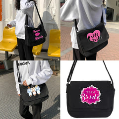 Canvas Shoulder Messenger Bag Women Youth Satchel Large Capacity Crossbody