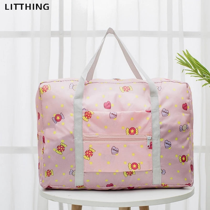Large Capacity Folding Duffle Bag Waterproof Travel Bags
