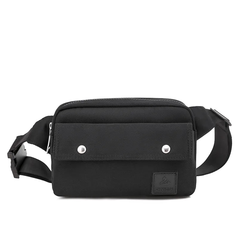 Women Sports Chest Bag Large Capacity Nylon Crossbody Phone Bag