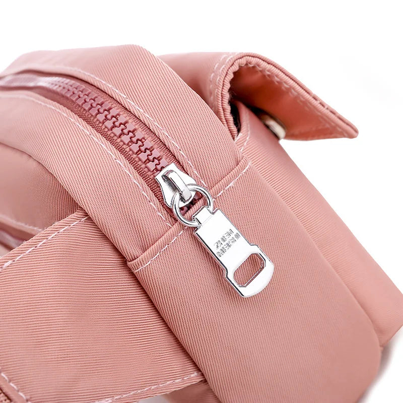 Women Sports Chest Bag Large Capacity Nylon Crossbody Phone Bag