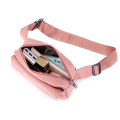 Women Sports Chest Bag Large Capacity Nylon Crossbody Phone Bag