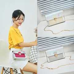 Women Laser Holographic Small Bag Clear Transparent Small Tote