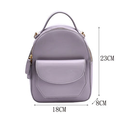 Women Leather Backpack School Travel Bags Daily Bag Lady Shoulder Crossbody Bags