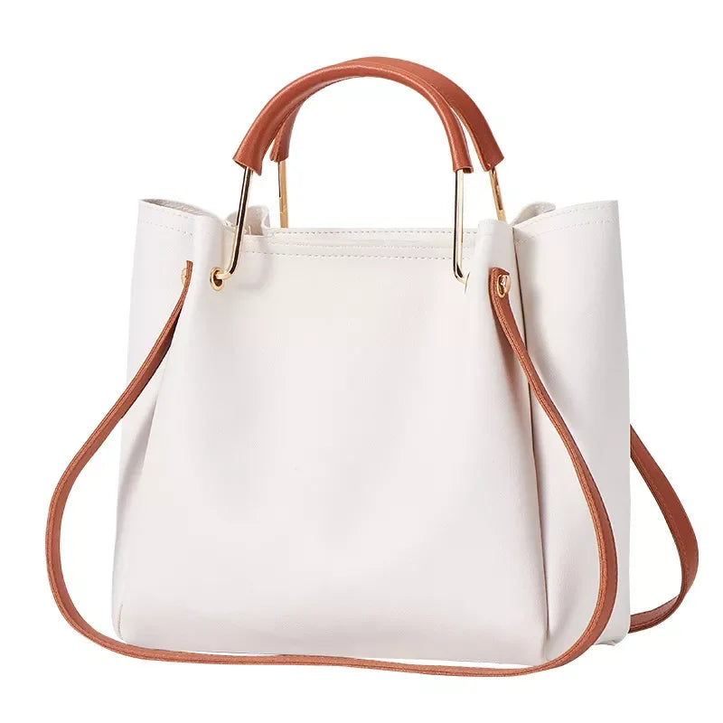Women Leather Handbag Large Capacity Casual Tote Bag Lady Messenger Shoulder Bag
