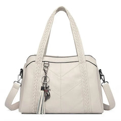 Tassel Tote Bags Women Leather Handbags Crossbody Shoulder Bag