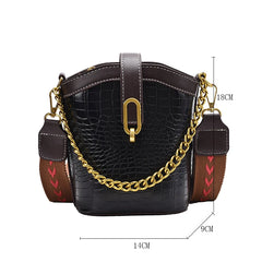 Women Leather Handbags Bucket Shoulder Bag Crossbody Vintage Sac A Main