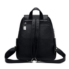 Women Leather High Capacity Backpacks Girls School Bag Travel Backpack
