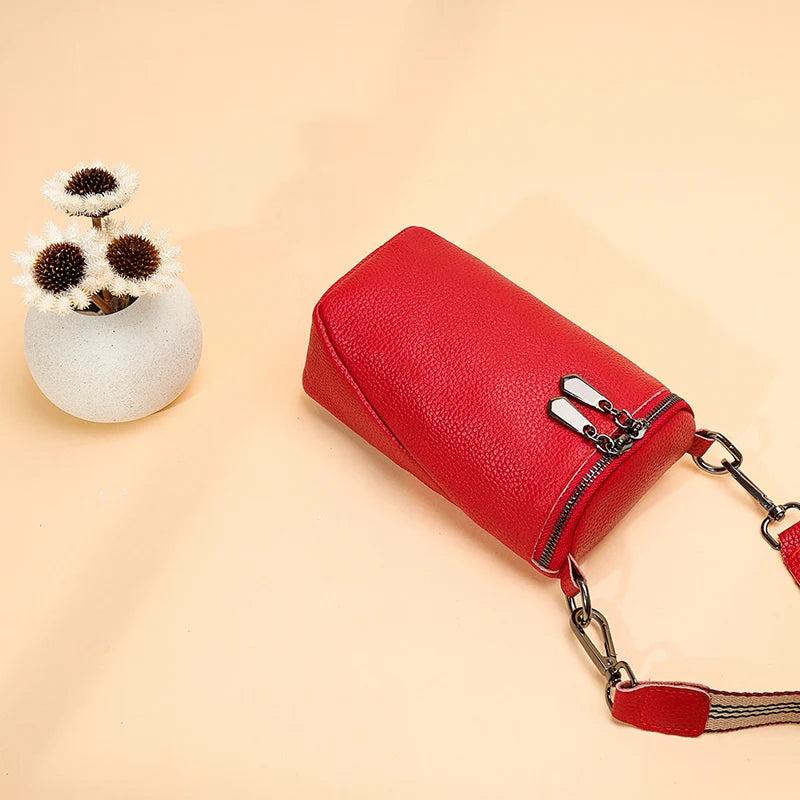Leather Mini Crossbody Bag Women Shoulder Phone Holder