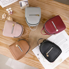 Women PU Leather Mini Backpack Lightweight Waterproof Daybag for Female
