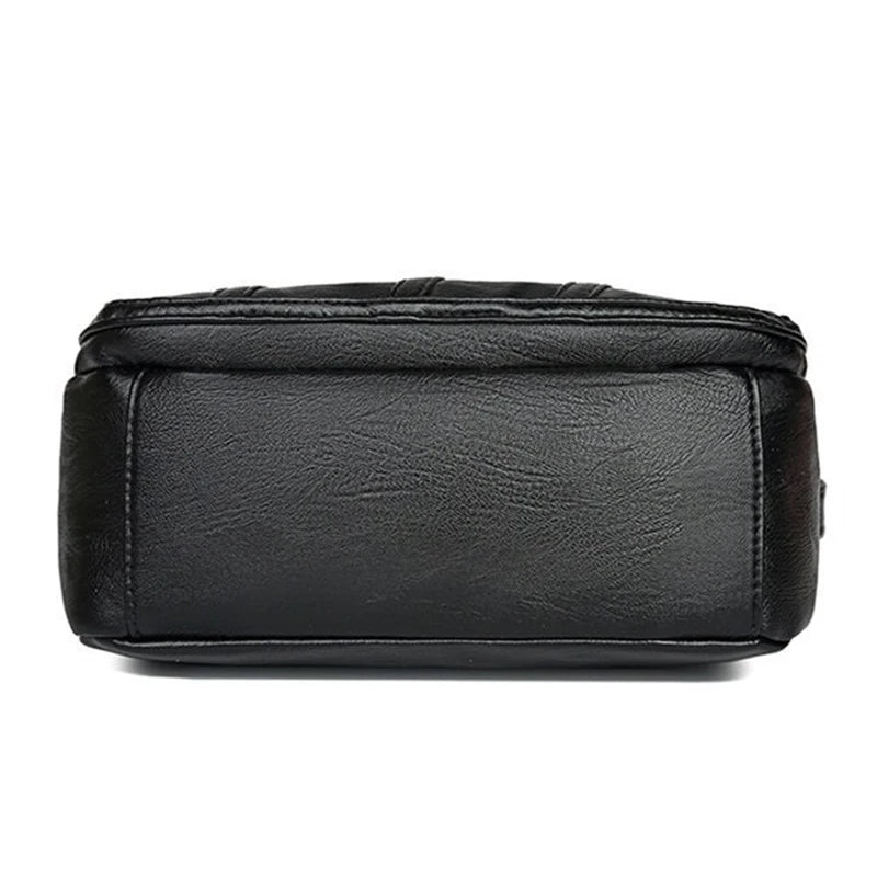 Women Leather Shoulder Bag Multi-pocket Mother Female Crossbody Handbags