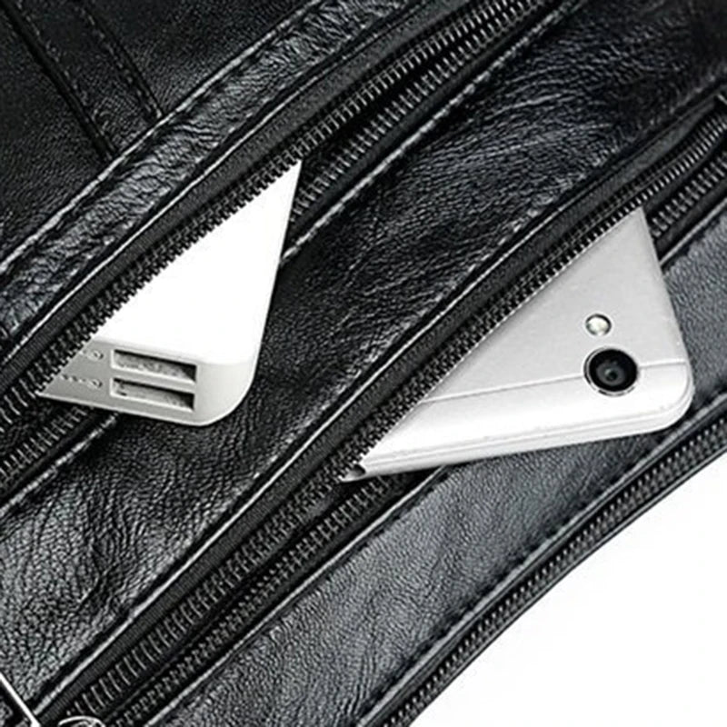 Women Leather Shoulder Bag Multi-pocket Mother Female Crossbody Handbags