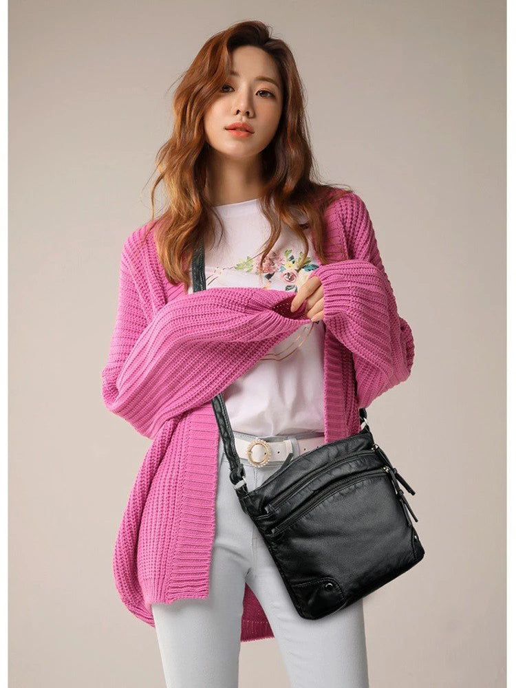 Women Leather Shoulder Bags Crossbody Small Handbag