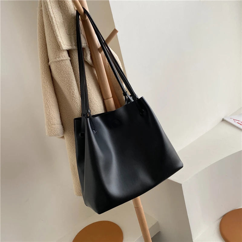 Vintage Leather Shoulder Bag Crossbody Messenger Handbag Purse Brown