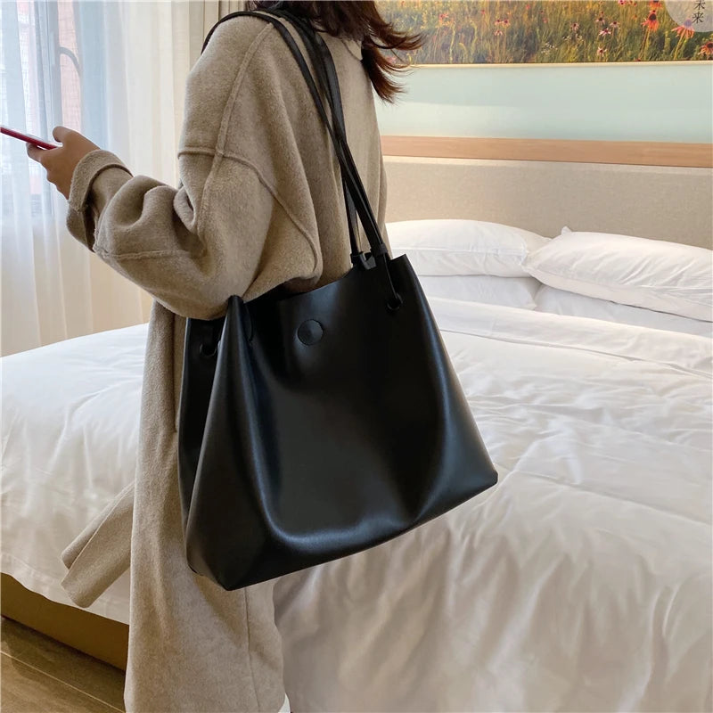 Vintage Leather Shoulder Bag Crossbody Messenger Handbag Purse Brown