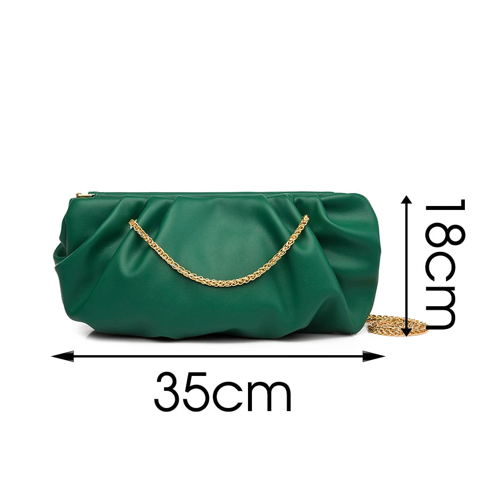 Women Leather Shoulder Crossbody Bag Chain Totes Clutch Handbag Messenger Bag