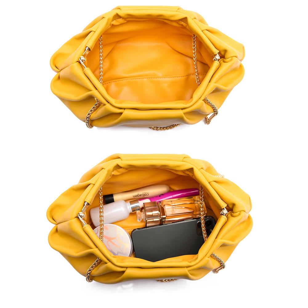 Women Leather Shoulder Crossbody Bag Chain Totes Clutch Handbag Messenger Bag