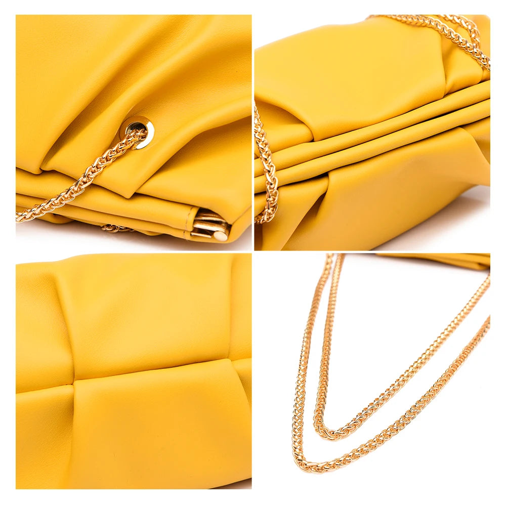 Women Leather Shoulder Crossbody Bag Chain Totes Clutch Handbag Messenger Bag