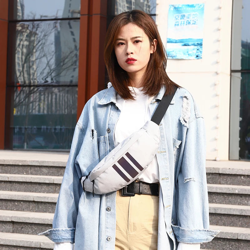 Luminous Rock Travel Chest Bag Nylon Shoulder Street Small Bag
