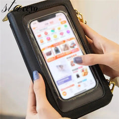 Women Long Crossbody Bag Touch Screen Wrist Phone Purse Large Capacity
